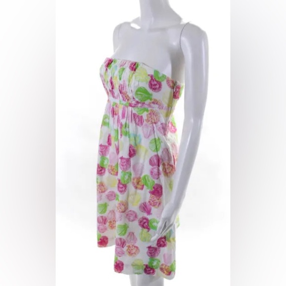 Lilly Pulitzer Dresses & Skirts - Lily Pulitzer Strapless Dress- Classic Seashell Pattern- 100% cotton- ADORABLE!
